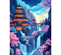 Puzzle 2000 Pièces Adultes Dessin animé Architecture Ancienne 100x70cm 2000 Pièces Puzzles pour Adultes Jeu éducatif défi Jouet, Puzzle Impossible pour Toute la Famille