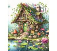Puzzle 2000 Pièces Adultes Étang de la Maison de Conte de fées 100x70cm 2000 Pièces Puzzles pour Adultes Jeu éducatif défi Jouet, Puzzle Impossible pour Toute la Famille