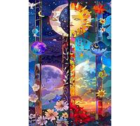 Puzzle 2000 Pièces Adultes, Fleur Lune Soleil, 100x70 cm Jeux Educatifs Favorisant la Concentration Jeu de Création et Logique Cadeau Garcon et Fille, Puzzle 2000 Pieces