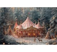 Puzzle 2000 Pieces Adultes Hiver, Puzzle 2000 Pièces Bois DIY Adulte Cirque, Puzzle Classiques Compact Box pour Tableau Decoration Murale Cadeau Femme 70x100cm RXPT-491