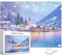 Puzzle 2000 Pièces Adultes, Hiver Puzzle Scène de Neige Motif Désign, Grand Bois Jigsaw 100x70cm Débutant Fille éducatif Challenge Toy avec Emballage Cadeau for Decoration Chambre Murale, Model325