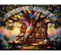 Puzzle 2000 pièces Adultes, Librairie Magique Puzzle Classiques 2000 pièces, 100x70cm Puzzles Impossible Difficile avec Poster, Magnifique Décoration Puzzle et Cadeaux Relaxant