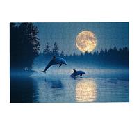 Puzzle 2000 Pièces Adultes Lune, Puzzle Adulte 2000 Pièces, Dauphin Puzzles Classiques pour Activité Familiale Jeux Educatifs, Grand Puzzles en Bois avec Boite pour Cadeau Homme, Decor Chambre -3775