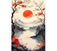 Puzzle 2000 Pièces Adultes Peinture L'Encre 100x70 cm Difficile et Stimulant, Parfait pour Les Amateurs de Puzzles, Cadeau Stimulant, Puzzle 2000 Pieces