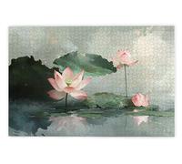 Puzzle 2000 Pièces Adultes, Puzzle Lotus pour Adulte, Grand Puzzles Bois avec Boite Cadeau, Jeu de Concentration pour Adultes, 2000 Pièces Puzzles pour Décoration Murale Maison, Cadeau Femme, T-98