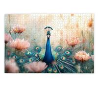 Puzzle 2000 Pièces Adultes, Puzzle Paon pour Adulte, Grand Puzzles Bois avec Boite Cadeau, Jeu de Concentration pour Adultes, 2000 Pièces Puzzles pour Décoration Murale Maison, Cadeau Femme, W-98