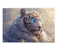 Puzzle 2000 Pièces Adultes, Puzzle Tigre Blanc pour Adulte, Puzzles Bois avec Boite Cadeau, Jeu de Concentration pour Adultes, 2000 Pièces Puzzles pour Décoration Murale Maison, Cadeau Femme, G-30