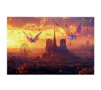 Puzzle 2000 Pièces Adultes, Puzzle Ville pour Adulte, Grand Puzzles Bois avec Boite Cadeau 100x71cm, Jeu de Concentration pour Adultes, Decoration Noel, Cadeau Femme Homme, Thème: Coucher Soleil, W-79