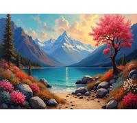 Puzzle 2000 pièces Adultes, Rochers du lac Canyon Puzzle Classiques 2000 pièces, 100x70cm Puzzles Impossible Difficile avec Poster, Magnifique Décoration Puzzle et Cadeaux Relaxant