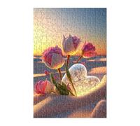 Puzzle 2000 Pièces Adultes Rose Cœur 100x70 cm Jeu Éducatif Impossible Difficile comme Cadeau et Décoration Murale Puzzle Adulte 2000 Pieces
