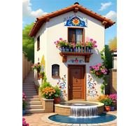 Puzzle 2000 Pièces Adultes Station Village Fontaine, 2000 Pièces Puzzles pour Adultes Jeu éducatif Jouets Défi, Décoration de la Maison, Cadeaux de Vacances