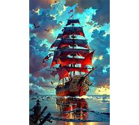 Puzzle 2000 Pièces Adultes, Voilier Océan, 100x70 cm Jeux Educatifs Favorisant la Concentration Jeu de Création et Logique Cadeau Garcon et Fille, Puzzle 2000 Pieces