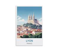 Puzzle 2000 pièces, Affiches Lyon France pour Jeu éducatif pour Adultes, Jouet de défi, Puzzle 2000 pièces pour Adultes et Enfants 100 x 70 cm