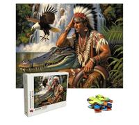 Puzzle 2000 Pièces Aigle, Puzzle Adulte Bois, Impossible Classique Jigsaw Puzzles Homme Sauvage, Jeu D'adresse pour Toute la Famille, Puzzles Coloré Jeu Ponte, Decoration Cadeau 99.5 X 70.5 cm 8p-465
