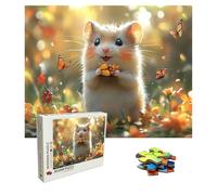 Puzzle 2000 Pièces Animal, Puzzle Adulte Bois, Impossible Classique Jigsaw Puzzles Hamster, Jeu D'adresse pour Toute la Famille, Puzzles Coloré Jeu de Ponte, Decoration et Cadeau 99.5 X 70.5 cm 8p-76
