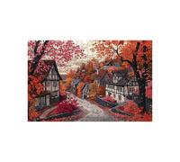 Puzzle 2000 Pieces Arbre Puzzle 2000 Pieces Adultes Petite Ville, DIY Bois Puzzles Adulte avec Boîte en Papier Coloré, Puzzles 70 x 100 Cm pour Soulager Le Stress Decoration Murale LZPT-01254