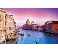 Puzzle 2000 pièces Art teinté Jouets Cadeaux Venise Grand Canal Italie Ville d'eau Beau Paysage Tilleul 70x100CM