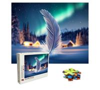 Puzzle 2000 Pièces Aurore, Puzzle Adulte Bois, Impossible Classique Jigsaw Puzzles Plume, Jeu D'adresse pour Toute la Famille, Puzzles Coloré Jeu de Ponte, Decoration et Cadeau 99.5 X 70.5 cm 8p-334