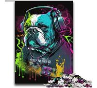 Puzzle 2000 pièces avec Casque Bulldog pour Adultes, idéal pour Passer Un Bon Moment à la Maison et renforcer l'amour Entre Couples 70x100cm