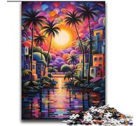Puzzle 2000 pièces avec de Magnifiques paysages de plages, pour Un séjour Relaxant et Relaxant, avec Affiche et fiche de Questions-réponses Assorties (70x100cm)