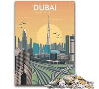 Puzzle 2000 pièces avec Illustration de la Ligne d'horizon de Dubaï pour Adultes et Adolescents, Jouet éducatif Anti-Stress, idéal comme Cadeau pour Toute la Famille (2000 pièces, 70x100cm)