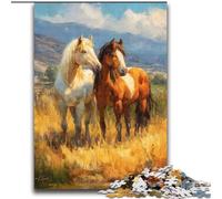 Puzzle 2000 pièces avec Peinture à l'huile de Cheval pour Adultes et Adolescents, Cadeau d'anniversaire idéal pour Un séjour de détente, décoration Murale pour Les 14 Ans et Plus (70x100cm)