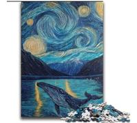 Puzzle 2000 pièces Baleine Ciel étoilé pour Adolescents et Adultes, Assemblage de Motifs Amusant à la Maison, Cadeau d'anniversaire, Cadeau de Voyage (70x100cm)
