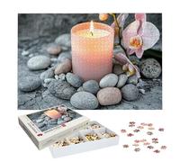 Puzzle 2000 Pièces Bougie, Puzzle 2000 Pièces Adultes et Enfants, Puzzles Bois avec Une Boîte d'emballage Exquise, Jeu Éducatif Puzzles Zen, Decoration Maison, Cadeau Femme, Cadeau Homme, -6993
