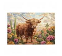 Puzzle 2000 Pieces Bovins des Highlands Puzzle Animal 2000 Pièces Grand Adultes Difficile Jigsaw en Bois, Challenge Impossible Créatif Jeu pour Adulte, Decoration Maison, Cadeau Femme 99x70cm D-340
