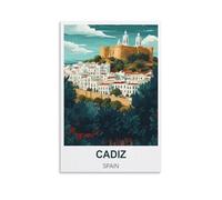 Puzzle 2000 pièces Cadix Espagne - Puzzle en Bois 2000 pièces - Jeu éducatif pour Adultes et Enfants - Jeu de détente Familial - 70 x 100 cm