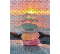 Puzzle 2000 Pièces, Cailloux du Soleil Couchant Adultes Puzzle 2000, Jeu Éducatif Puzzles, Classique Jigsaw Puzzles, Défi Impossible, Jeu pour Toute la Famille, Décoration de la Les Murs FNKL4-663