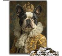 Puzzle 2000 pièces Capitaine Pirate Bouledogue Français pour Ados et Adultes, Anti-Stress, pour Passer Le Temps à la Maison, avec Affiche et fiche de Questions Assorties (70x100cm)