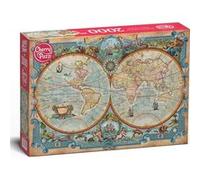 Puzzle 2000 pièces : Carte du monde des grandes découvertes CherryPazzi G