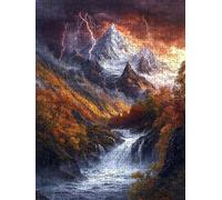 Puzzle 2000 Pièces, Cascade De Paysage Adultes Puzzle, Classique Jigsaw Puzzles, Défi Impossible, Jeu D'adresse pour Toute la Famille, Jeu Éducatif Puzzles, Décoration de la Maison DX0YL4-496