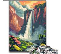 Puzzle 2000 pièces Cascade majestueuse, pour Les 14 Ans et Plus Chaque pièce est Unique - Jeu Amusant et Stimulant pour Toute la Famille Bon Cadeau 70x100cm
