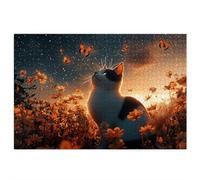 Puzzle 2000 Pieces Chat Adultes, Puzzle Fleur pour Adulte, Grand Puzzles Bois avec Boite Cadeau, Jeu de Concentration pour Adultes, 2000 Pieces Puzzles Décoration Murale Maison, Cadeau Femme, R-80