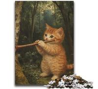 Puzzle 2000 pièces « Chat Jouant de la Trompette », Un Jeu Stimulant et Familial idéal comme Cadeau pour Toute la Famille (70x100cm)