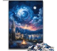 Puzzle 2000 pièces Cité Antique sous Le Ciel Nocturne pour Adolescents et Adultes, Jouets éducatifs, Jeux Anti-Stress, Cadeaux d'anniversaire Uniques (70x100cm)
