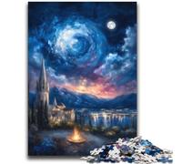 Puzzle 2000 pièces « Cité Antique sous Le Ciel Nocturne » pour Adultes, pour soulager Le Stress et Offrir à Toute la Famille (70x100cm)