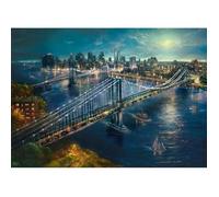 Puzzle 2000 pièces : Clair de lune à Manhattan, Thomas Kinkade