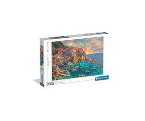 Puzzle 2000 pièces CLEMENTONI Painted Manarola, ville côtière, découpe précise, format 97,5 x 66,8 cm, idéal adultes, boîte fermée