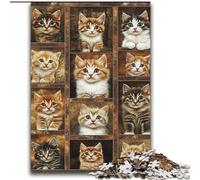 Puzzle 2000 pièces Collage de Chats pour Adolescents, à partir de 14 Ans, décoration Murale, Cadeaux Uniques pour Anniversaire et Noël (70x100cm)