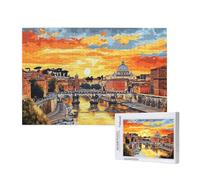 Puzzle 2000 Pièces Coucher de Soleil Puzzle Venise,Puzzles Bois Adulte avec Boîte Cadeau,Loisirs Créatifs Adultes DIY Activite Manuelle,Cadeau Anniversaire Homme Femme,Décor Intérieure,99x70cm,p323t