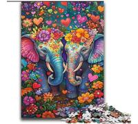 Puzzle 2000 pièces Couple d'éléphants pour Adolescents, Jeu Stimulant, idéal comme Cadeau pour Toute la Famille (70x100cm)