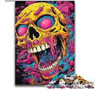 Puzzle 2000 pièces Crâne de Citrouille coloré pour Adultes et Adolescents, à partir de 14 Ans, décoration d'intérieur, Jeux de Famille, Cadeaux d'anniversaire de Noël (70x100cm)