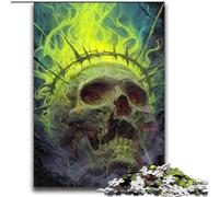Puzzle 2000 pièces Crâne de fumée pour Adolescents, Jouet éducatif Anti-Stress, idéal comme Cadeau pour Toute la Famille (70x100cm)