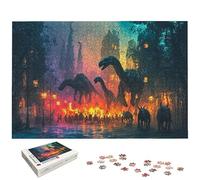 Puzzle 2000 Pièces Dinosaure, Puzzle 2000 Pièces pour Adultes et Enfants à Partir de 14 Ans, Animaux Puzzles Bois avec Une Boîte d'emballage Exquise, Décoration Murale, Cadeau Femme/Homme, -5650
