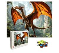 Puzzle 2000 Pièces Dinosaure, Puzzle Adulte Bois, Impossible Classique Jigsaw Puzzles paysage, Jeu D'adresse pour Toute la Famille, Puzzles Coloré jeu Ponte, Decoration et Cadeau 99.5 X 70.5 cm 8p-393