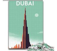 Puzzle 2000 pièces Dubaï, Émirats Arabes Unis, Voyage, pour Les 14 Ans et Plus Chaque pièce est Unique Jeu Amusant et Stimulant pour Toute la Famille Bon Cadeau 70x100cm