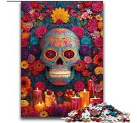 Puzzle 2000 pièces Femme Crâne de Sucre pour Adultes, Jeu Stimulant, idéal comme Cadeau pour Toute la Famille (70x100cm)